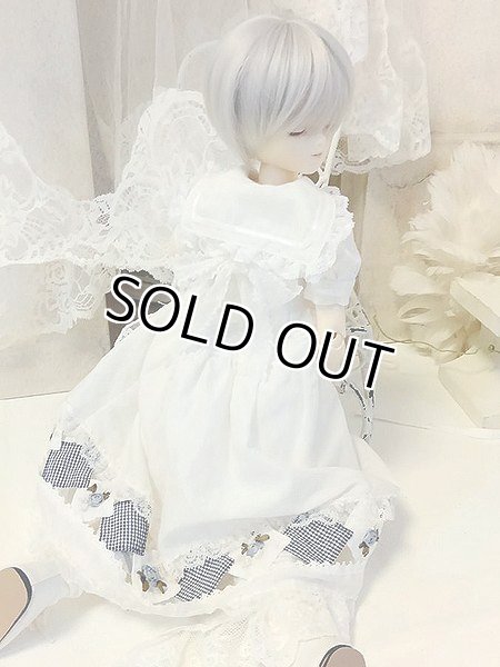 画像2: 薔薇刺繍透かしパッチワンピースSet (2)